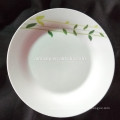 Plato de cena blanco llano de 9.5 pulgadas porcelana china